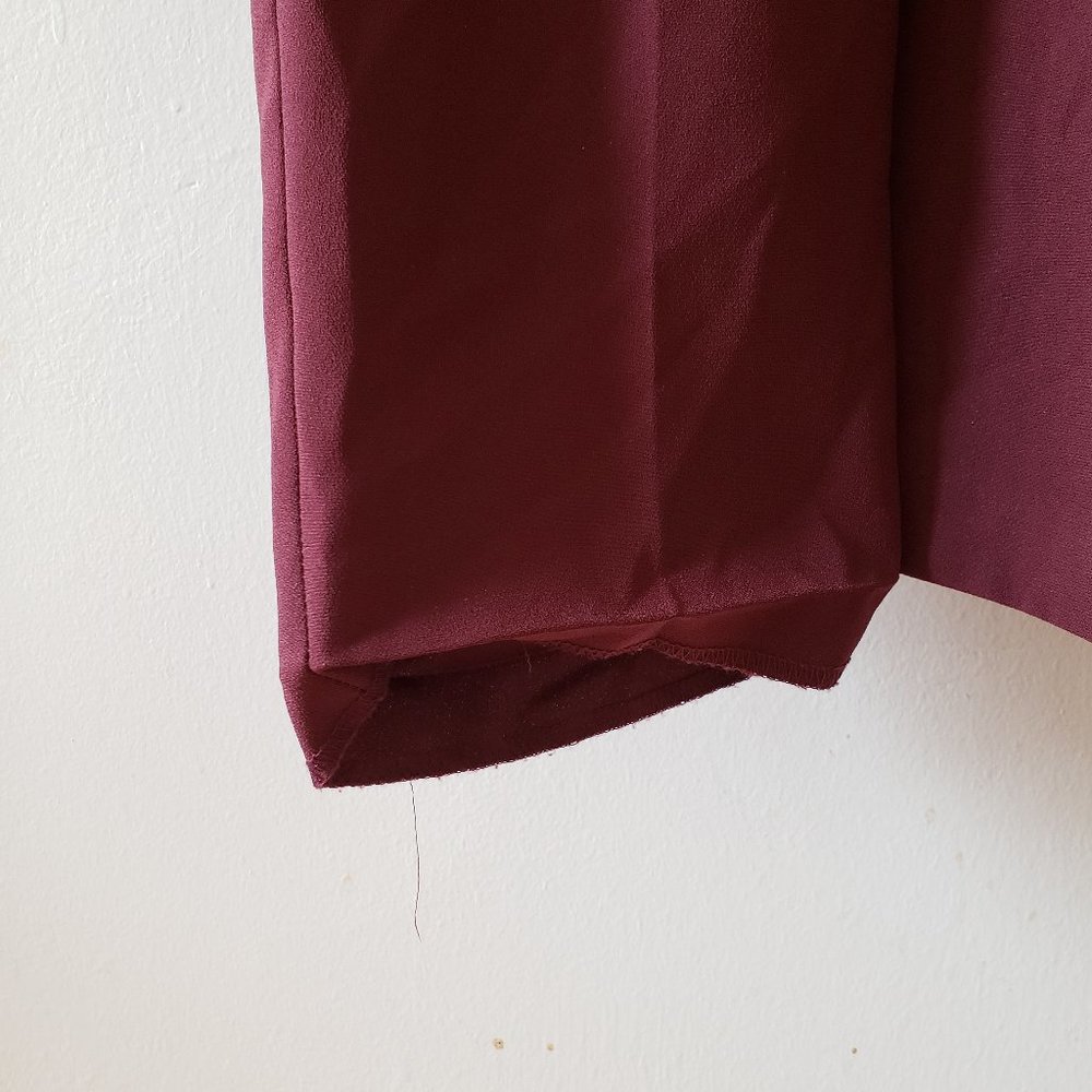 *SOLD Topshop Burgundy Plunging Neckline Jumpsuit 2 - Picture 6 of 8